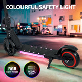 Electric Scooters: Electric Scooter 130W 16KM/H LED Light Folding Portable Riding Commuter Black