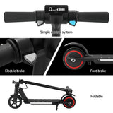 Electric Scooters: Electric Scooter 130W 16KM/H LED Light Folding Portable Riding Commuter Black