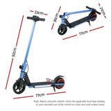 Electric Scooters: Electric Scooter 130W 16KM/H LED Light Folding Portable Riding Commuter Blue