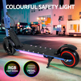 Electric Scooters: Electric Scooter 130W 16KM/H LED Light Folding Portable Riding Commuter Blue