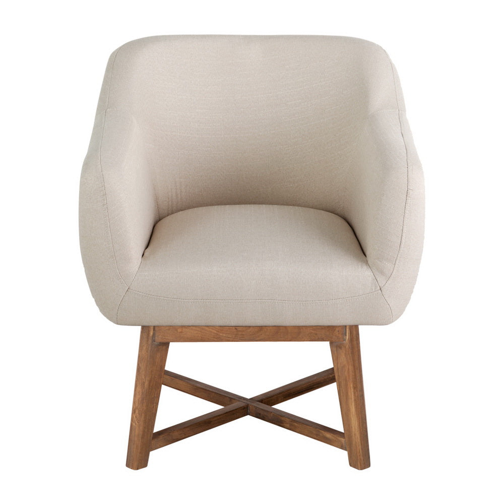 Arm Chairs & Recliners: Artiss Armchair Tub Chair Beige Aston
