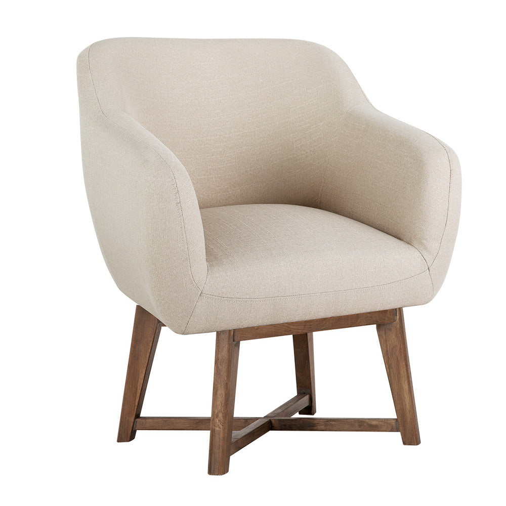 Arm Chairs & Recliners: Artiss Armchair Tub Chair Beige Aston