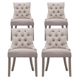 Artiss Dining Chairs Set of 4 Linen French Provincial Beige