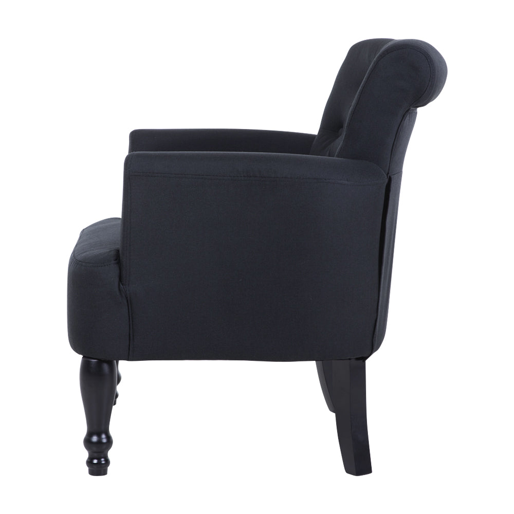 Arm Chairs & Recliners: Artiss Armchair Wingback Charcoal Lothair