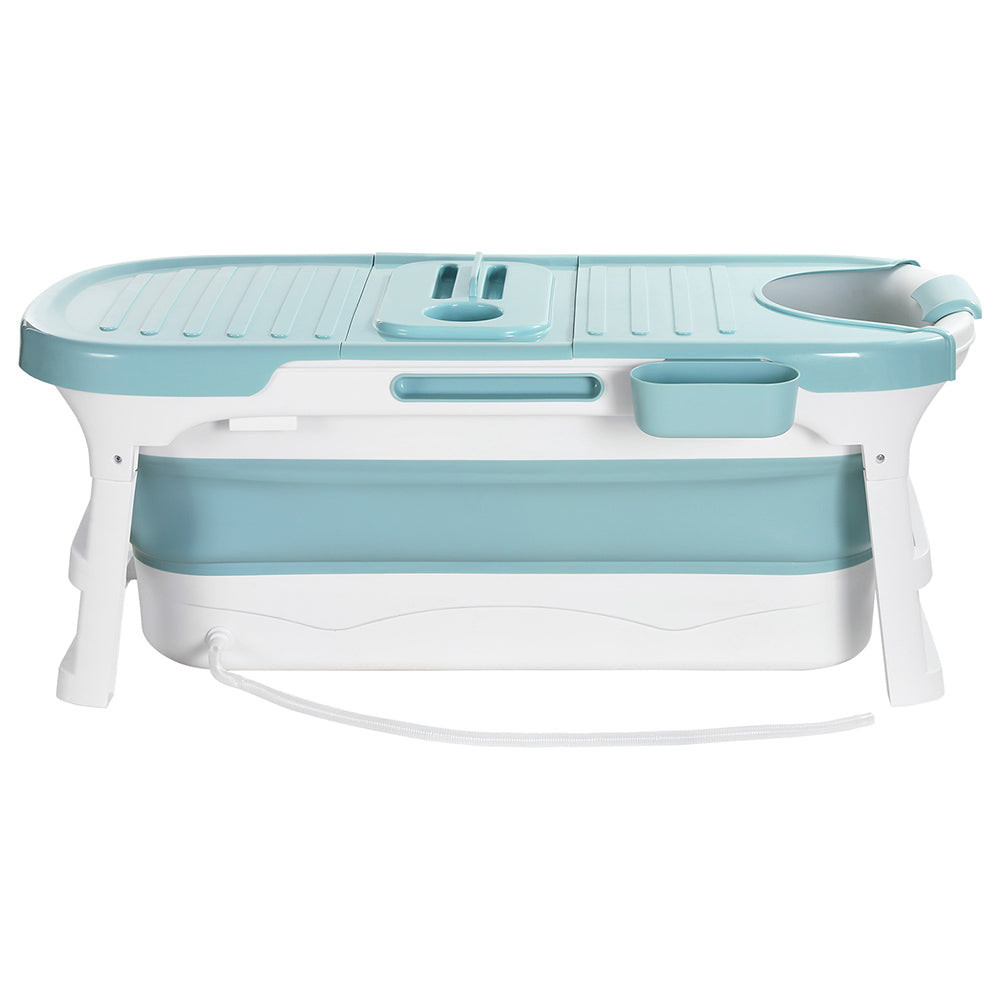 Bathtubs: Weisshorn Foldable Bathtub Portable Folding Water Spa with Cover Plate 136x62cm