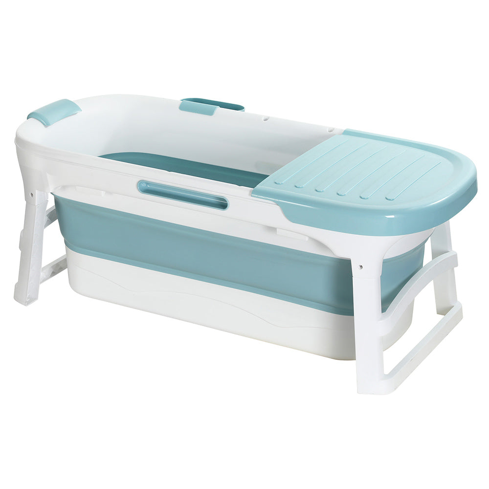 Bathtubs: Weisshorn Foldable Bathtub Portable Folding Water Spa with Cover Plate 136x62cm