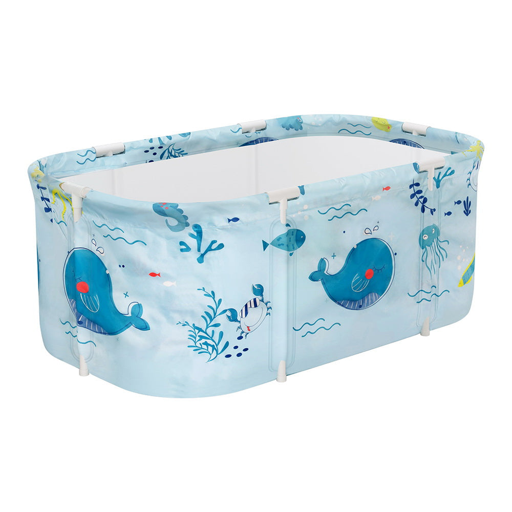 Portable Toilets & Showers: Weisshorn Foldable Bathtub PVC Spa Bucket Inflatable Cushion 114x62cm Blue