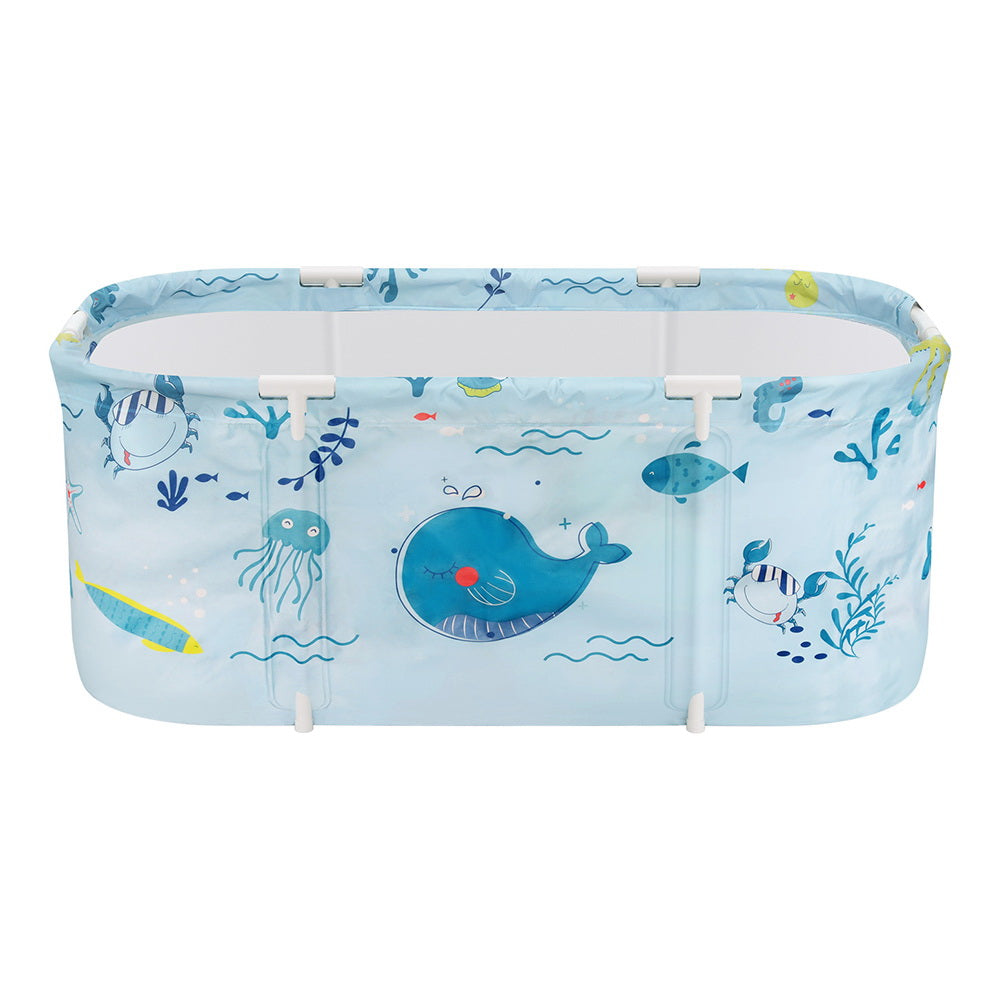Portable Toilets & Showers: Weisshorn Foldable Bathtub PVC Spa Bucket Inflatable Cushion 114x62cm Blue