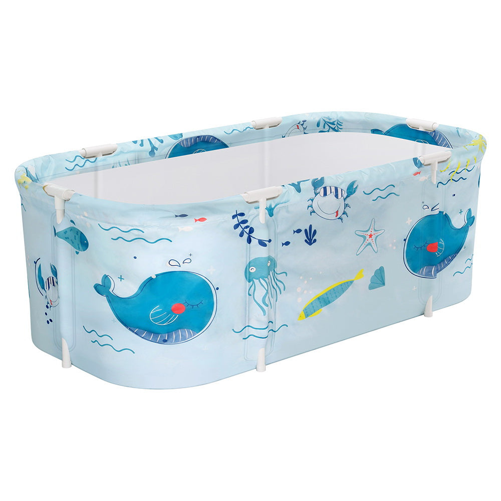 Portable Toilets & Showers: Weisshorn Foldable Bathtub PVC Spa Bucket Inflatable Cushion 134x65cm Blue