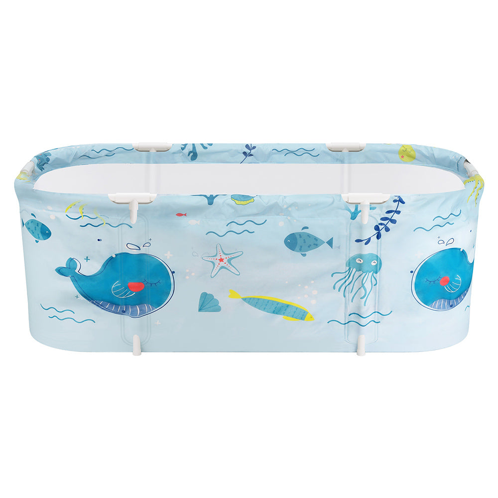 Portable Toilets & Showers: Weisshorn Foldable Bathtub PVC Spa Bucket Inflatable Cushion 134x65cm Blue