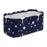 Weisshorn Foldable Bathtub PVC SPA Bucket Inflatable Cushion 114x62cm Star Navy