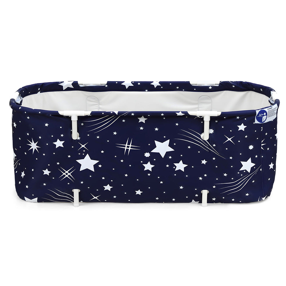 Bathtubs: Weisshorn Foldable Bathtub PVC SPA Bucket Inflatable Cushion 134x65cm Star Navy