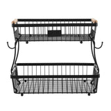 5-Star Chef 2 Tier Fruit Basket Bowl Detachable Kitchen Food Storage Stand