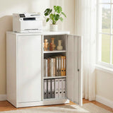 Storage Cabinets: Artiss Steel Locker Cabinet Filing Mental Storage 3-Point Lock Adjustable Shelves White