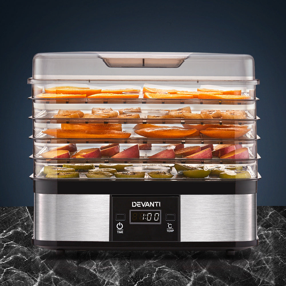 Food Dehydrators: Devanti 5 Trays Food Dehydrator
