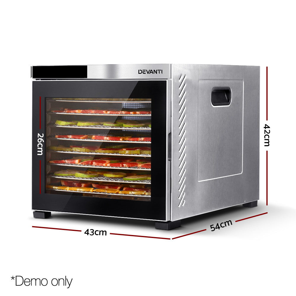 Food Dehydrators: Devanti 10 Trays Food Dehydrator Stainless Steel Tray