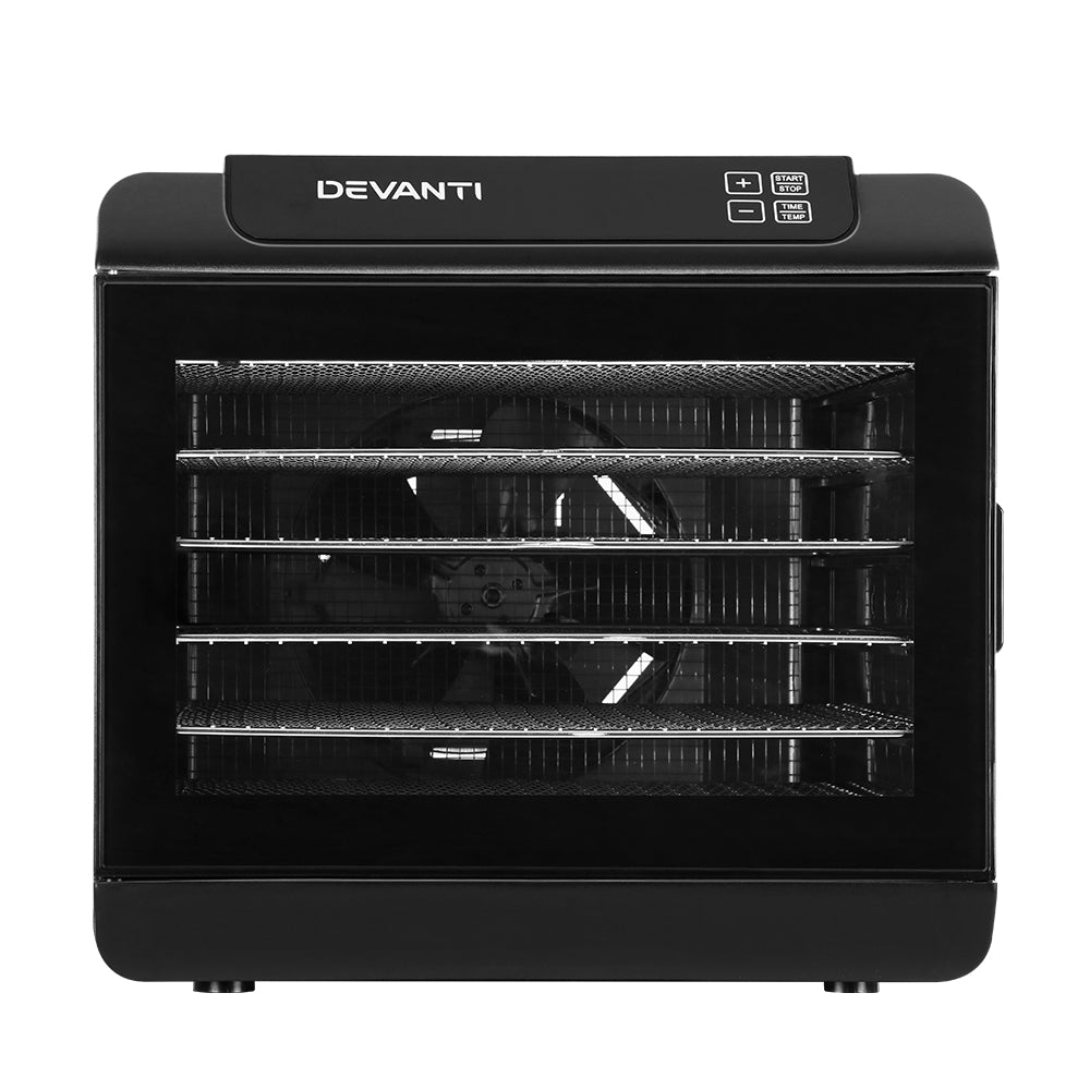 Food Dehydrators: Devanti 6 Trays Food Dehydrator Stainless Steel Tray