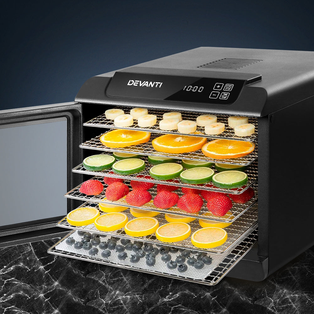 Food Dehydrators: Devanti 6 Trays Food Dehydrator Stainless Steel Tray