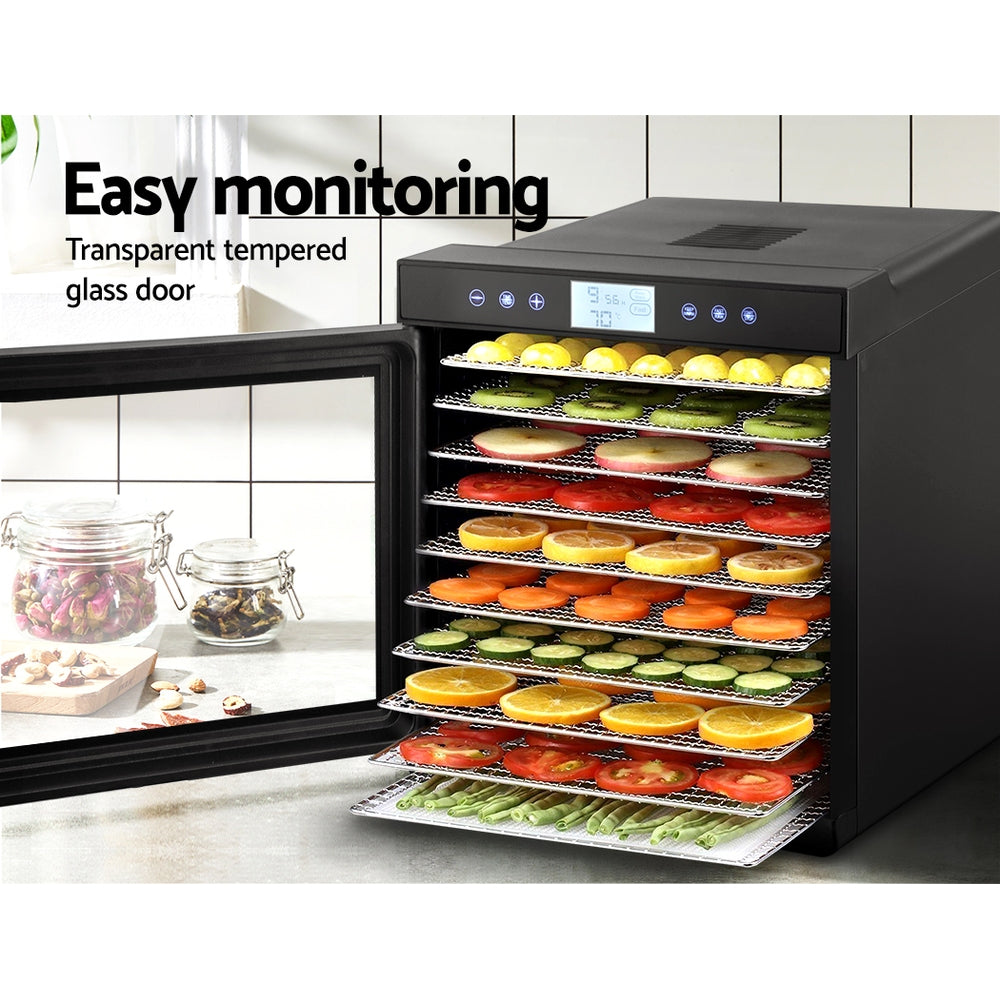 Food Dehydrators: Devanti 10 Trays Food Dehydrator Stainless Steel Tray