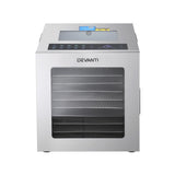 Food Dehydrators: Devanti 10 Trays Food Dehydrator Stainless Steel Visible Glass Door 850W