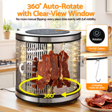 Food Dehydrators: Devanti 8 Trays Food Dehydrator Stainless Steel Auto-Rotate 10 Programs 700W