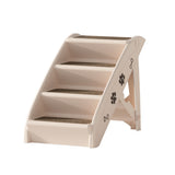 Dog Steps & Ramps: i.Pet Dog Ramp Steps For Bed Sofa Car Pet Stairs Ladder Portable Foldable Beige