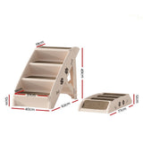 Dog Steps & Ramps: i.Pet Dog Ramp Steps For Bed Sofa Car Pet Stairs Ladder Portable Foldable Beige