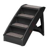 Dog Steps & Ramps: i.Pet Dog Ramp Steps For Bed Sofa Car Pet Stairs Ladder Portable Foldable Black
