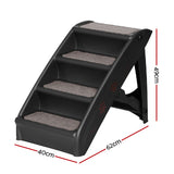 Dog Steps & Ramps: i.Pet Dog Ramp Steps For Bed Sofa Car Pet Stairs Ladder Portable Foldable Black