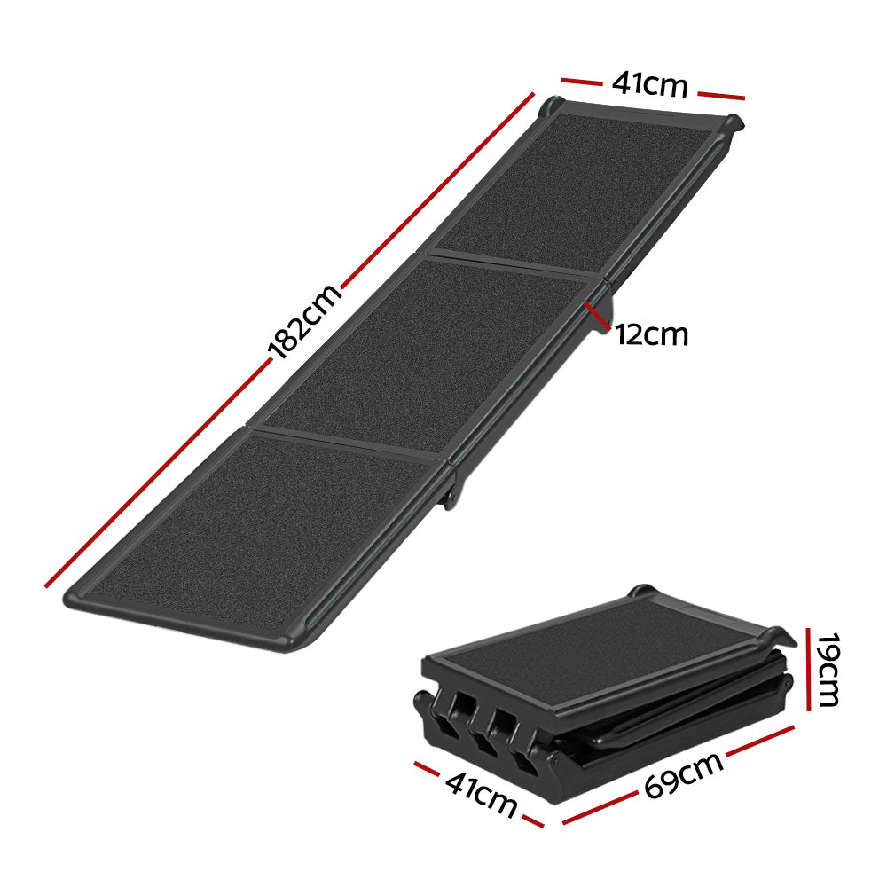 Dog Steps & Ramps: i.Pet Dog Ramp Pet Stairs Steps Car Travel SUV Ladder Foldable Portable Adjustable