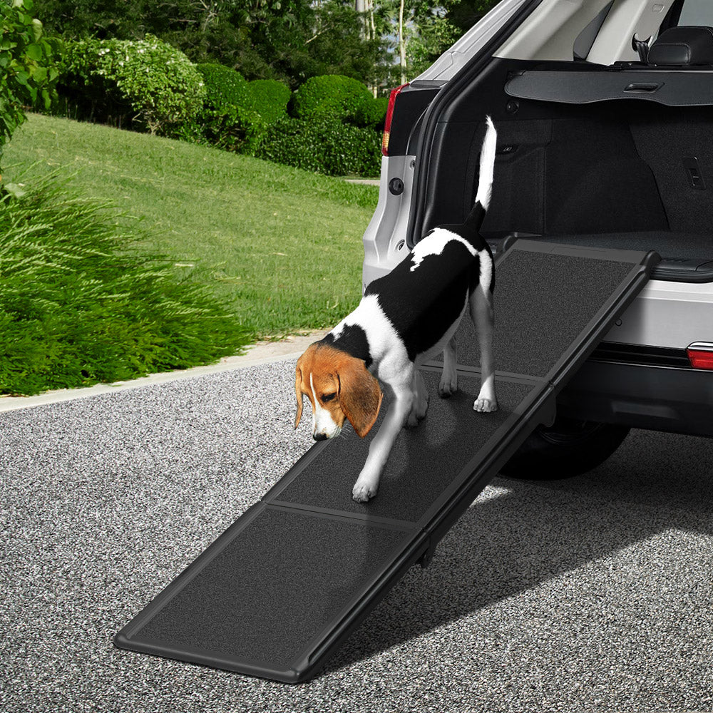 Dog Steps & Ramps: i.Pet Dog Ramp Pet Stairs Steps Car Travel SUV Ladder Foldable Portable Adjustable