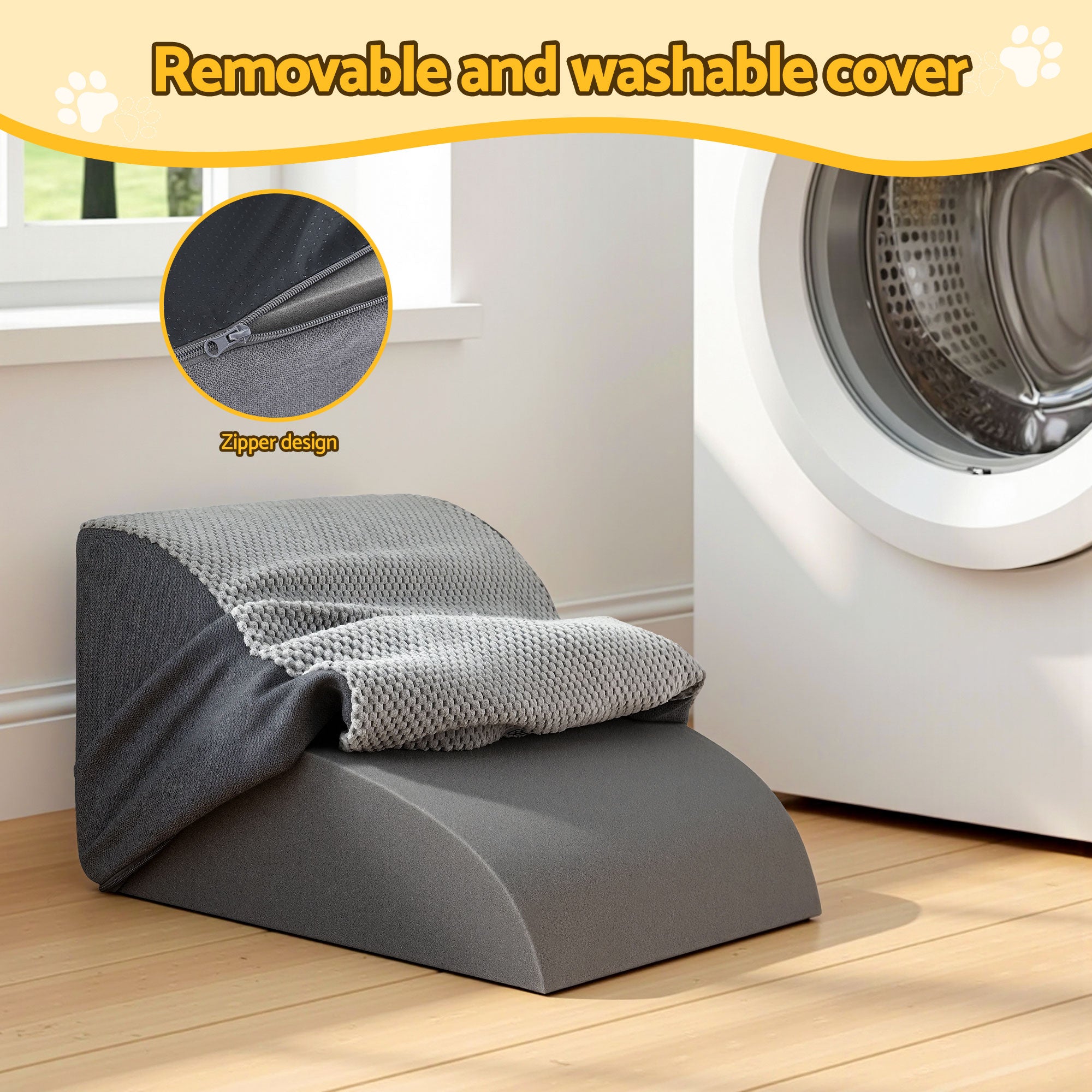 Dog Steps & Ramps: i.Pet Dog Ramp 2 Steps For Small Dogs Bed Sofa Car Foam Non-Slip Pet Cat Stairs