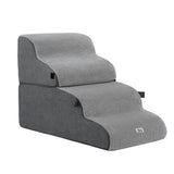 Dog Steps & Ramps: i.Pet Dog Stairs and Bed 2-in-1 Sofa Car Foam Non-Slip Washable Pet Stairs Indoor Grey