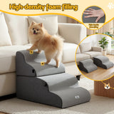 Dog Steps & Ramps: i.Pet Dog Stairs and Bed 2-in-1 Sofa Car Foam Non-Slip Washable Pet Stairs Indoor Grey