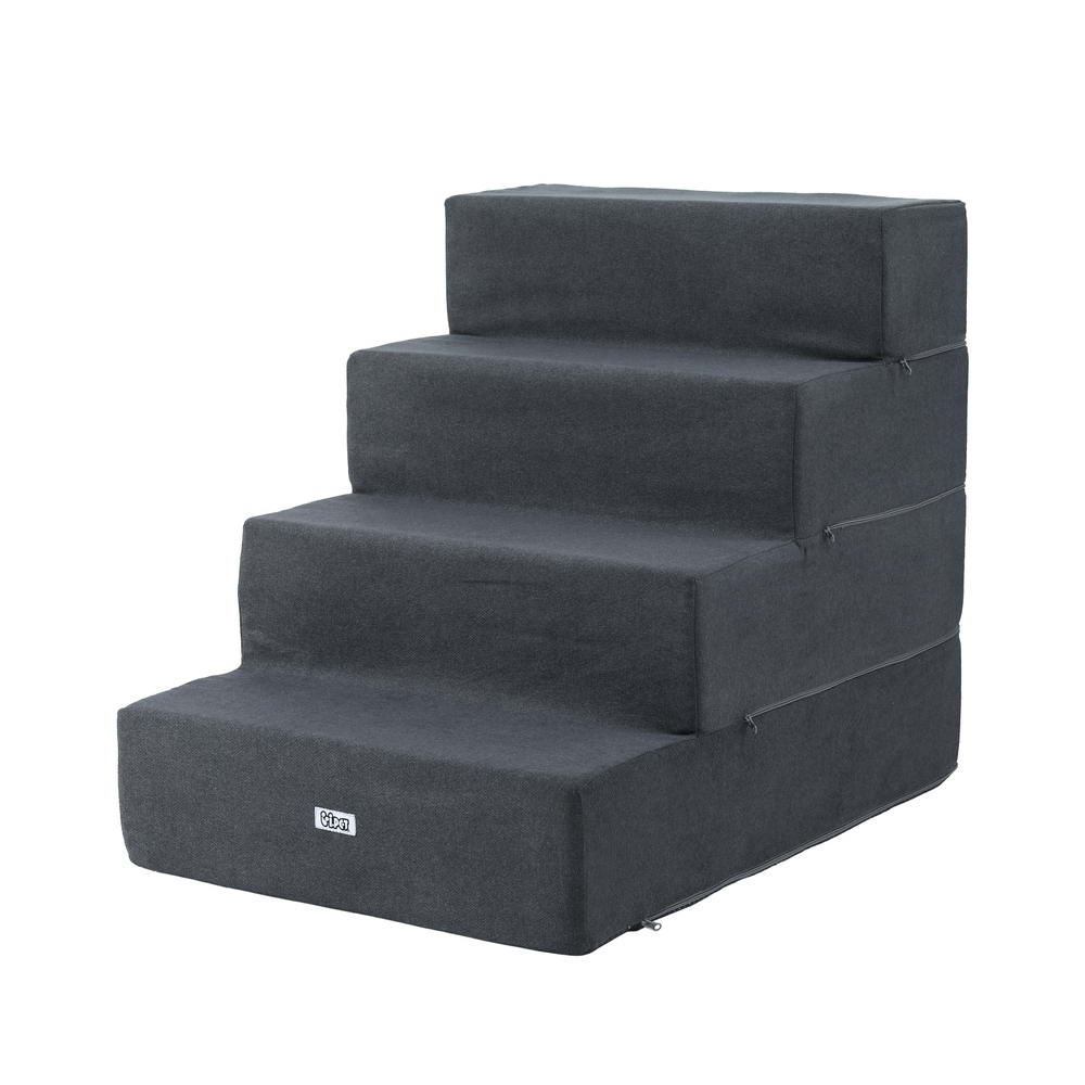 Dog Steps & Ramps: i.Pet Dog Ramp Foam Dog Cover Stairs Portable Cat Ladder For Sofa Bed 4 Steps
