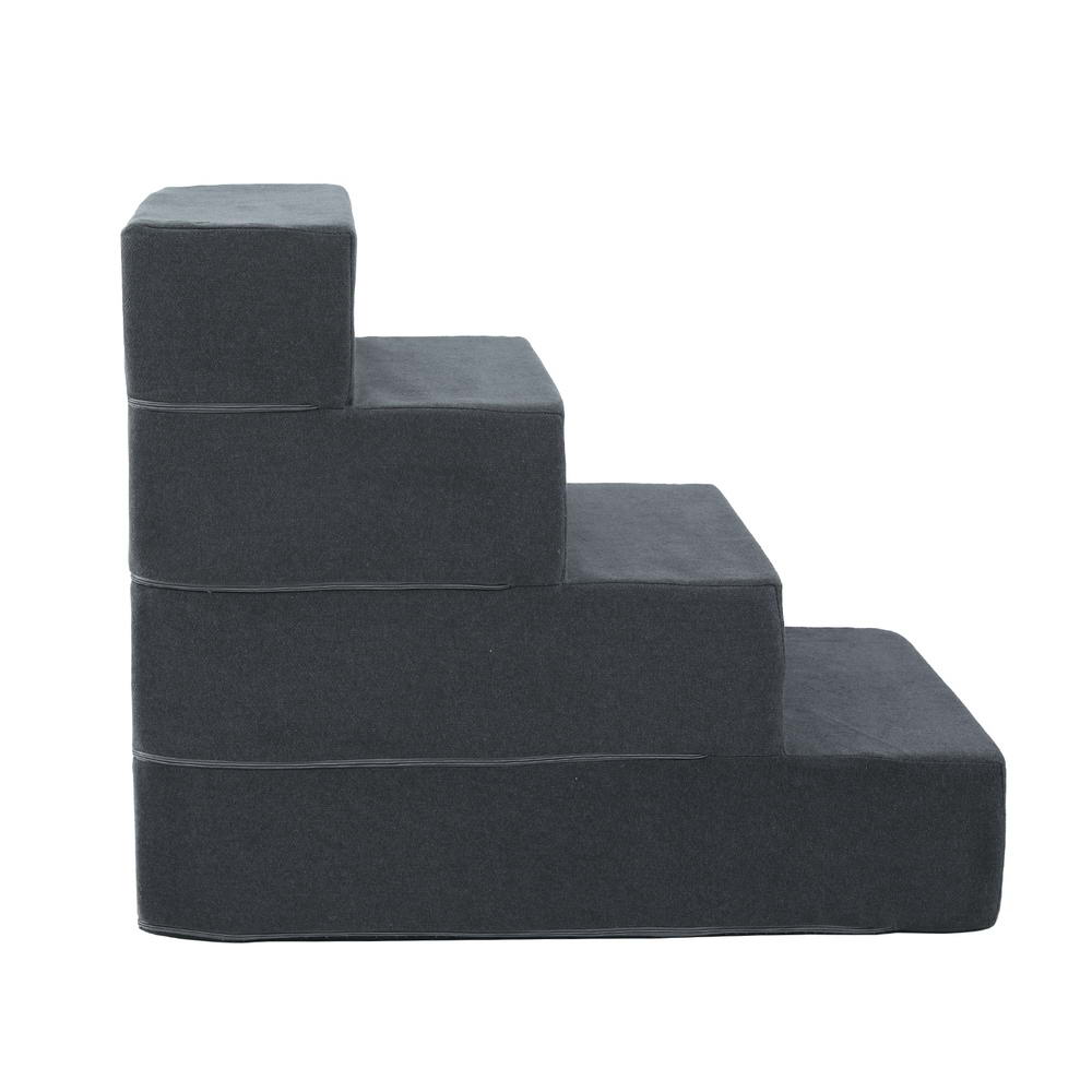 Dog Steps & Ramps: i.Pet Dog Ramp Foam Dog Cover Stairs Portable Cat Ladder For Sofa Bed 4 Steps