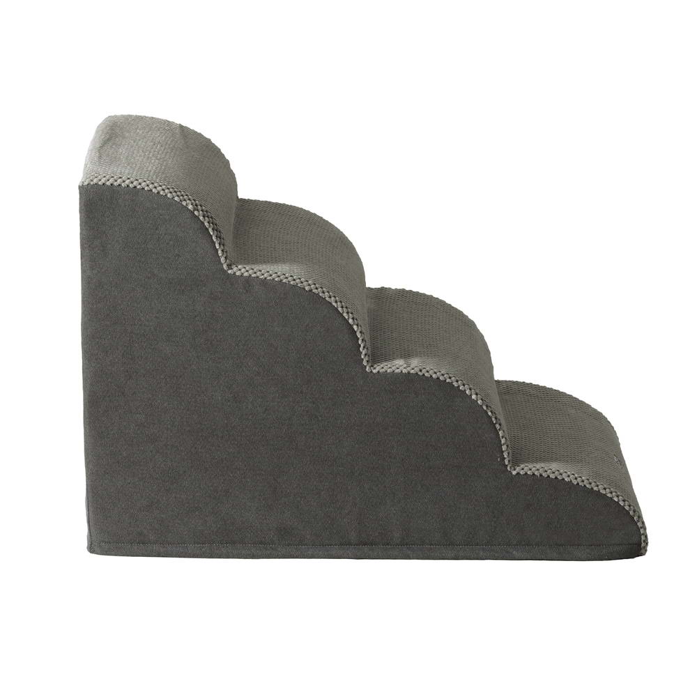 Dog Steps & Ramps: i.Pet Dog Ramp Steps Foam 4 Tier Pet Stairs For Bed Sofa Car Portable Indoor