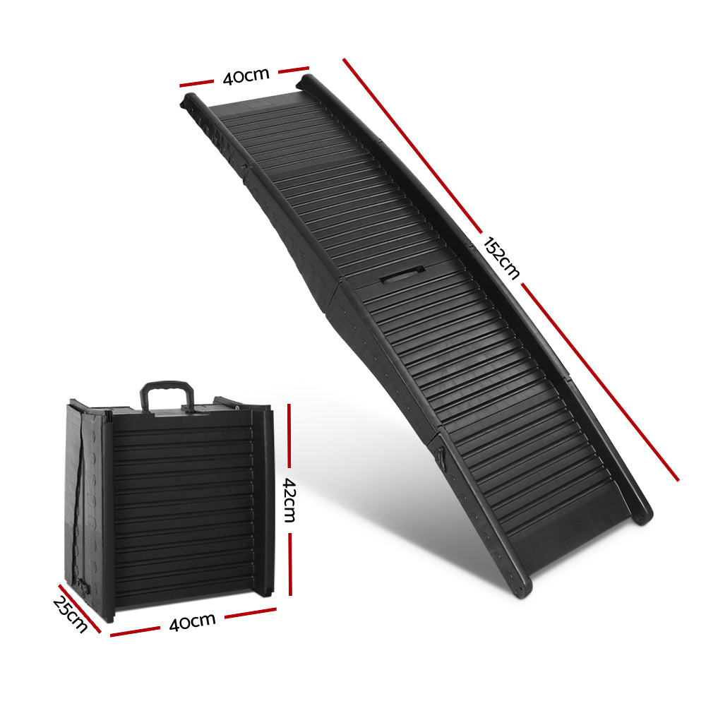 Dog Steps & Ramps: i.Pet Dog Ramp Pet Stairs Steps For Car SUV Ladder Travel Foldable Portable