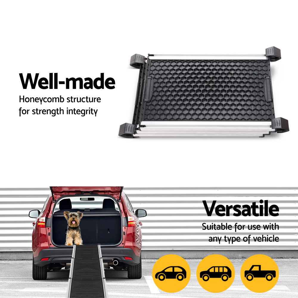 Dog Steps & Ramps: i.Pet Dog Ramp Pet Stairs Steps Car SUV Foldable Portable Ladder Adjustable