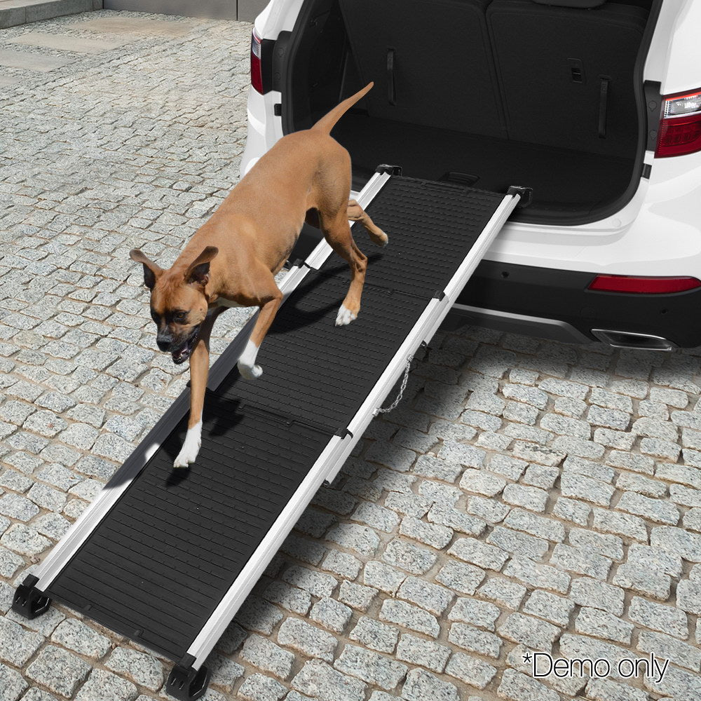 Dog Steps & Ramps: i.Pet Dog Ramp Pet Stairs Steps Car SUV Foldable Portable Ladder Adjustable