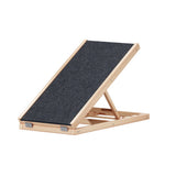Dog Steps & Ramps: i.Pet Dog Ramp 70cm Adjustable Height Wooden Steps Stairs For Bed Sofa Car Foldable