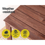Outdoor Chairs: Gardeon Coffee Side Table Wooden Desk Outdoor Furniture Camping Garden Brown