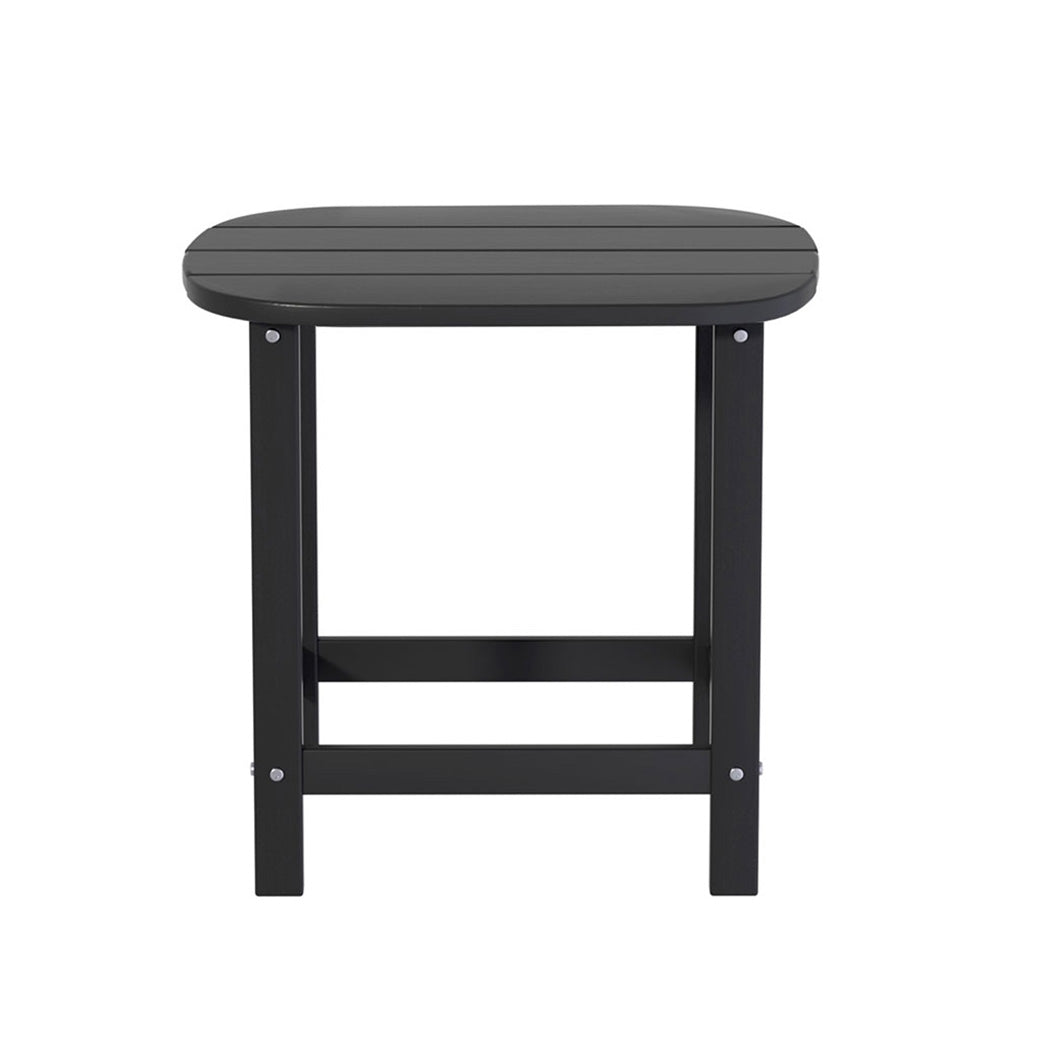 Outdoor Chairs: Gardeon Outdoor Coffee Side Table HDPE Desk Patio Furniture Camping Garden Black