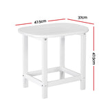 Gardeon Outdoor Coffee Side Table HDPE Desk Patio Furniture Camping Garden White