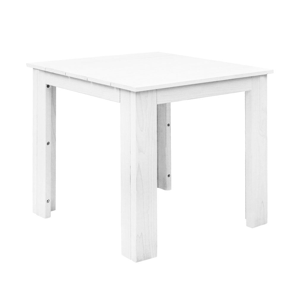 Outdoor Tables: Gardeon Coffee Side Table Wooden Desk Outdoor Furniture Camping Garden White