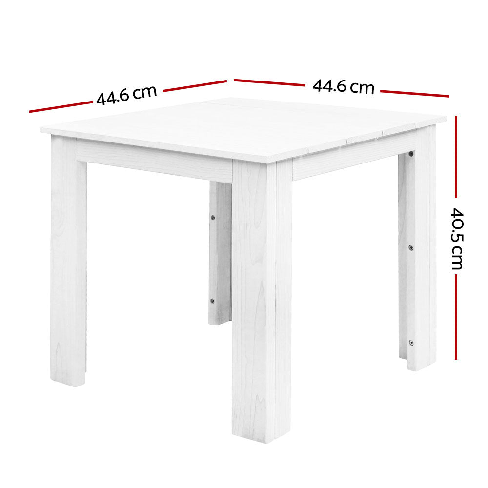 Outdoor Tables: Gardeon Coffee Side Table Wooden Desk Outdoor Furniture Camping Garden White