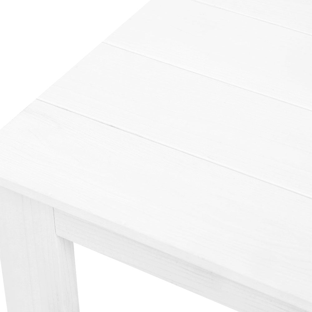 Outdoor Tables: Gardeon Coffee Side Table Wooden Desk Outdoor Furniture Camping Garden White
