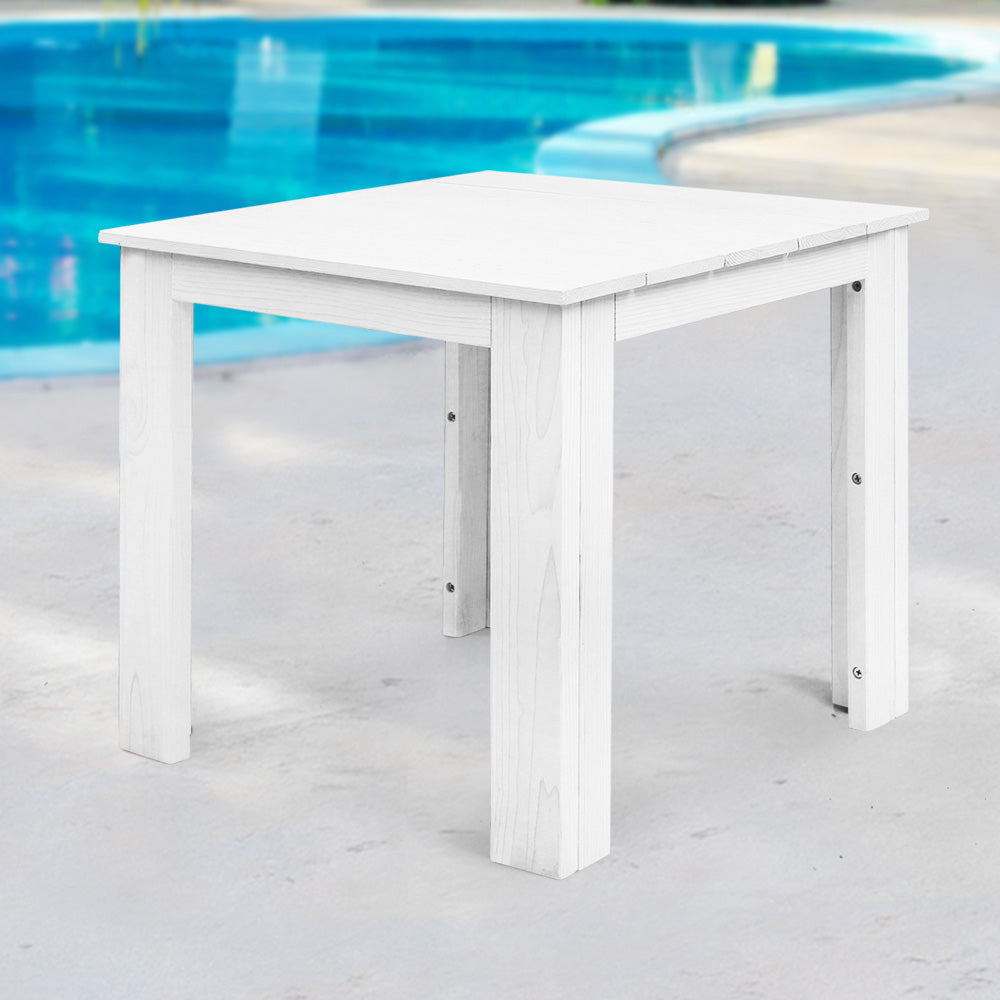 Outdoor Tables: Gardeon Coffee Side Table Wooden Desk Outdoor Furniture Camping Garden White