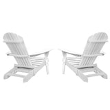 Gardeon 2PC Adirondack Outdoor Chairs Wood Foldable Sun Lounge Patio Furniture