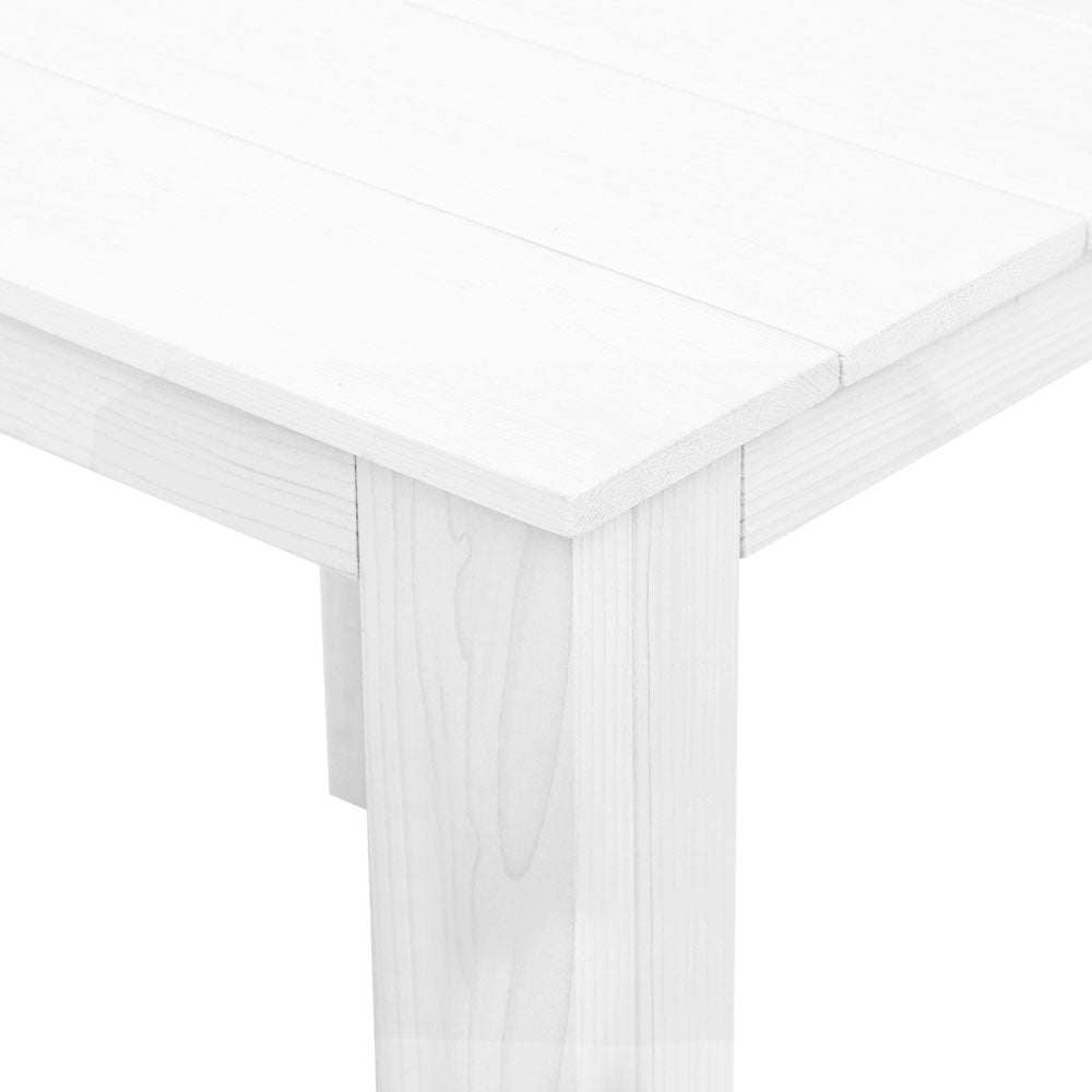 Outdoor Sofas & Lounge Sets: Gardeon 3PC Adirondack Outdoor Table and Chairs Wooden Foldable Beach Chair White